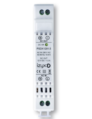 Alimentation rail DIN 1M 230V AC/ 24V DC/ 0.75A Izyx PSDX240.75