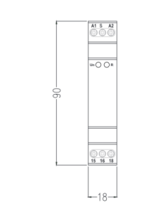 Relais temporisé rail DIN 1 M 12V AC/DC Izyx TMD55U 2