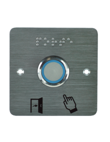 Bouton poussoir PMR sur plaque carrée Izyx SS25PMRP225