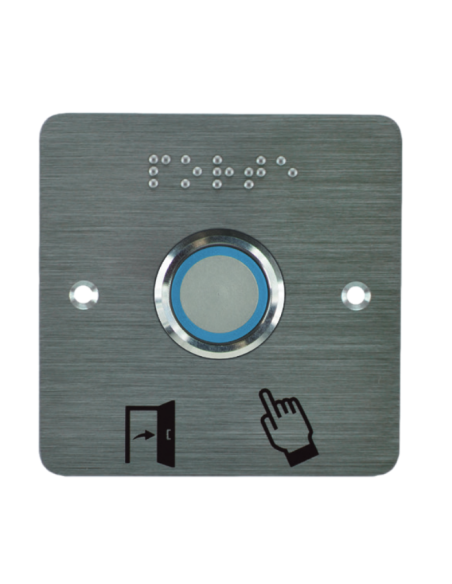 Bouton poussoir PMR sur plaque carrée Izyx SS25PMRP225