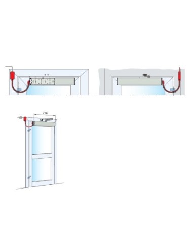 Kit de montage sur porte Entrematic 100132