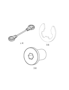 Paire de câbles pour porte 2250mm avec ressorts de traction G60 Normstahl K081894