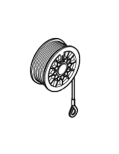 Tambour de treuil droit avec câble Normstahl A702340 2