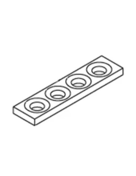 Pièce de raccordement rail au sol inox Normstahl A372630