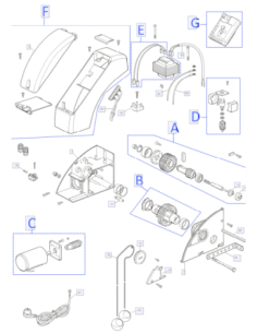 Pièces détachées pour porte sectionnelle SOON Nice SO2000R10