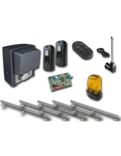 Kit motorisation portail coulissant 230V AC Came 801MS-0030 + 5m crémaillère zinguée