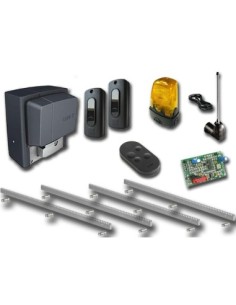 Kit motorisation portail coulissant 230V AC Came 801MS-0030 + 4m crémaillère zinguée